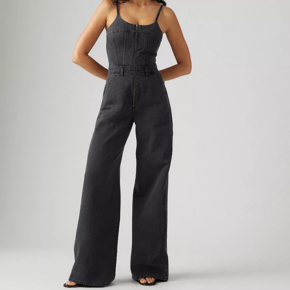 Levi's Premium Denim Jeans Bustier Jumpsuit
